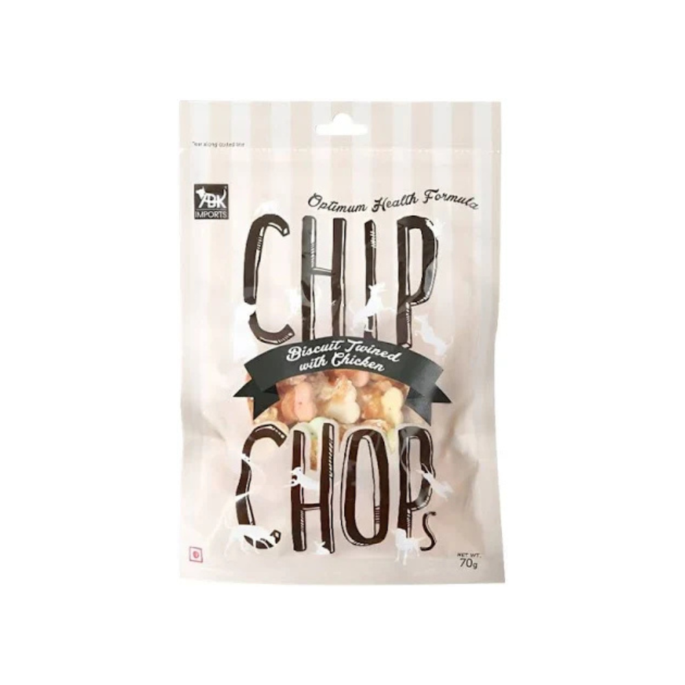 Chip Chops Dog Treats - Biscuit Twined with Chicken - 70 g
