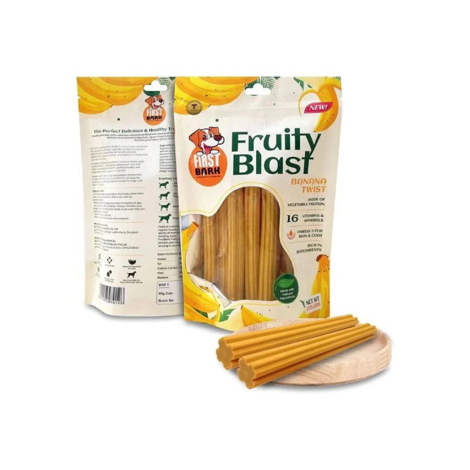 First Bark Dog Treats - Fruity Blast - Banana Twist (225g)