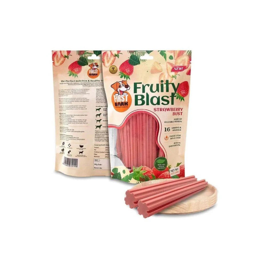 First Bark Dog Treats - Fruity Blast - Strawberry Bust (225g)