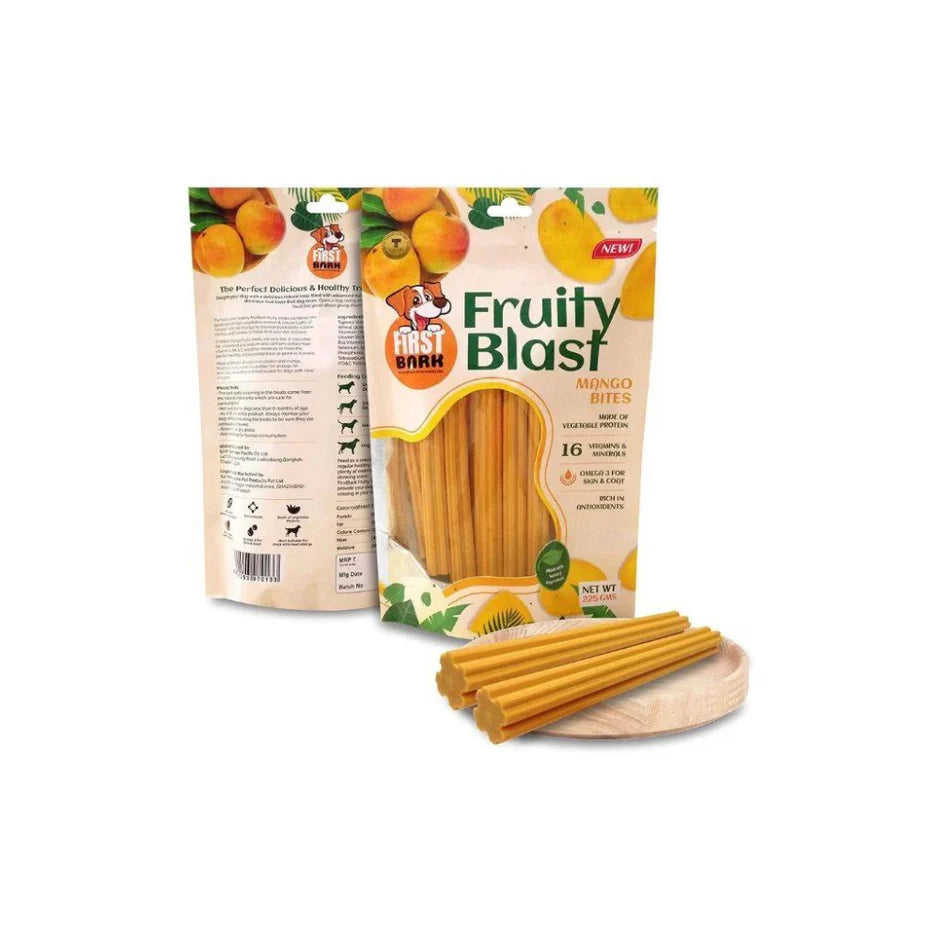 First Bark Dog Treats - Fruity Blast - Mango Bites (225g)