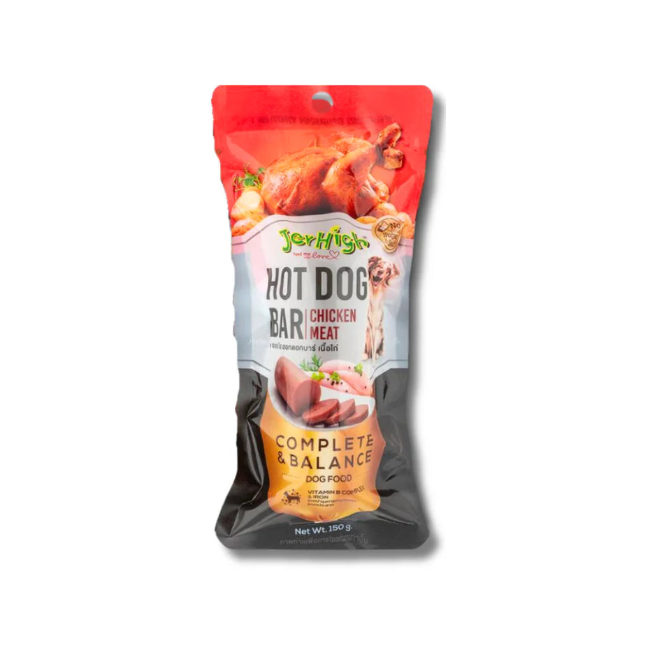 JerHigh Hot Dog Bar Dog Treat - Chicken Meat