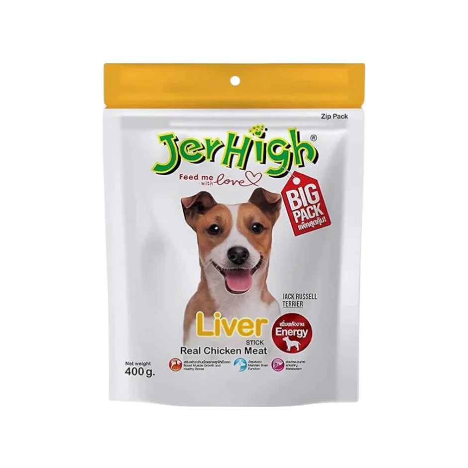 JerHigh Liver Stick Dog Treats with Real Chicken Meat