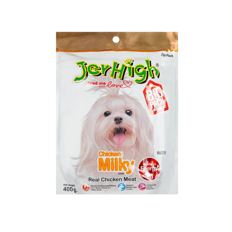 JerHigh Milky Dog Treats with Real Chicken Meat 400g