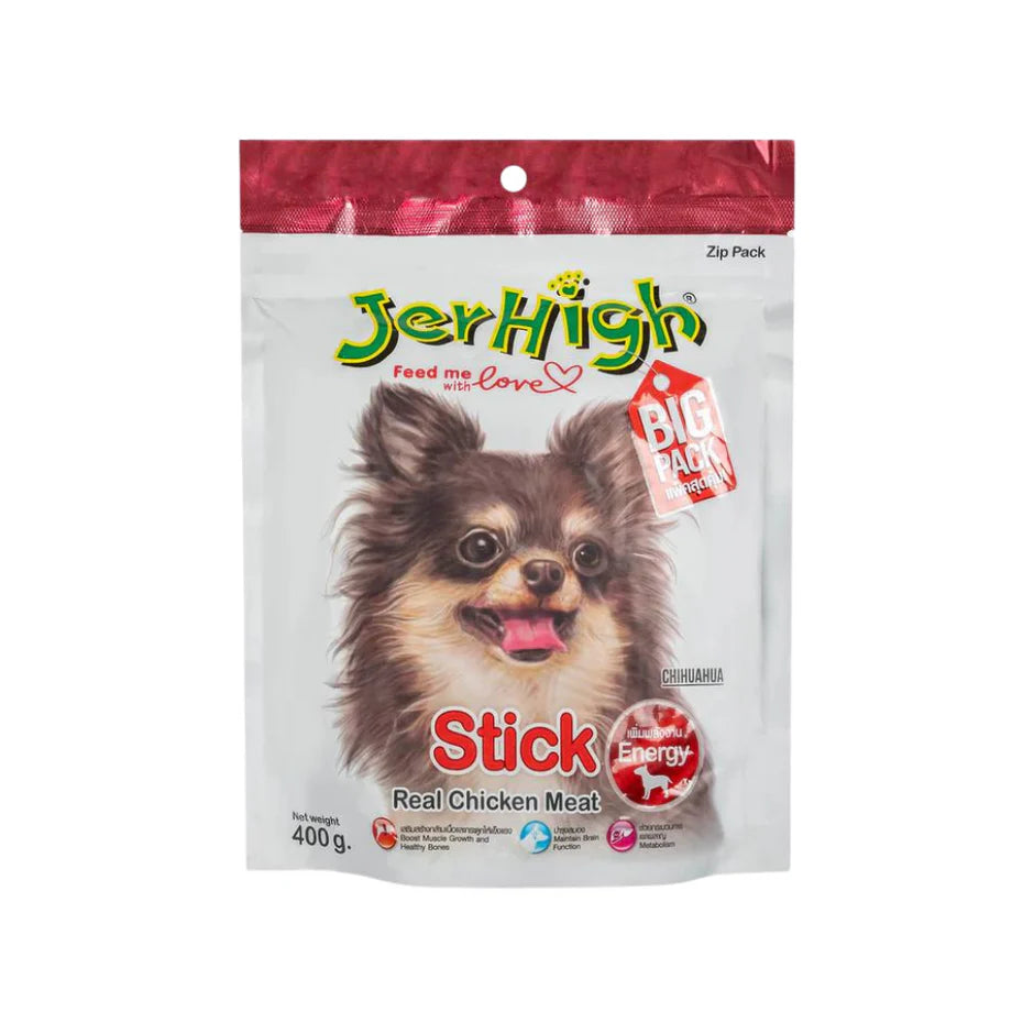Jerhigh Stick Dog Treat Made with Real Chicken Meat
