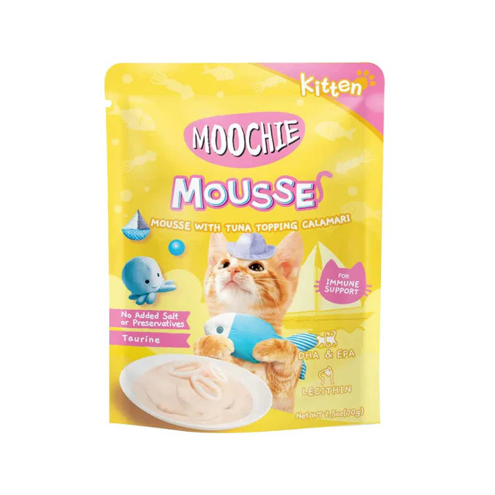 Moochie Mousse with Tuna Topping Calamari Wet Cat Food – 70 g