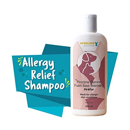 Vivaldis PIROFUR Cat & Dog Shampoo | Itch Relief Pet Shampoo - Effective on Long-Lasting Skin Conditions, Moisturizes & Ensures Soft Coat, 200ml