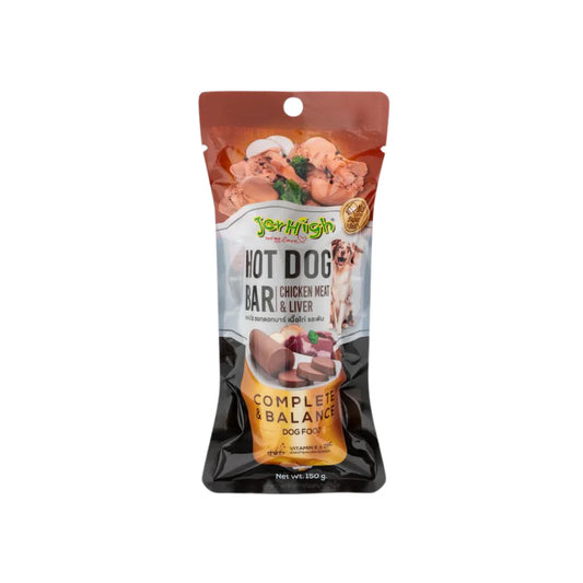 JerHigh Hot Dog Bar Dog Treat - Chicken Meat and Liver
