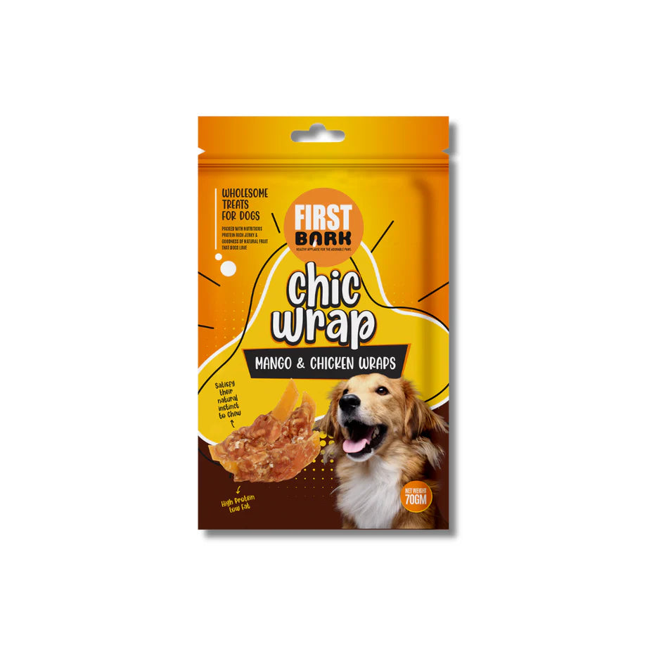 First Bark Chic Wrap Mango & Chicken Wraps-70g