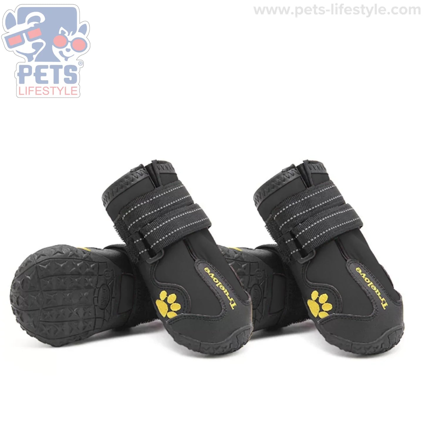 Truelove Dog Boots – Waterproof Dog Shoes , Non-Slip Paw Protection ( 4 SHOES )